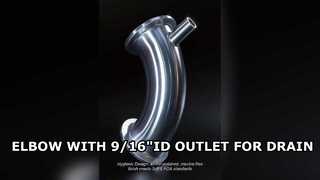 Coude sanitaire avec port de vanne de vidange