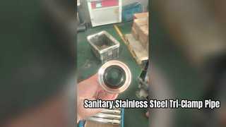 Tuyau sanitaire à trois colliers en acier inoxydable