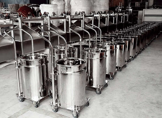 Type de chariot évier en acier inoxydable 300L de qualité alimentaire personnalisé