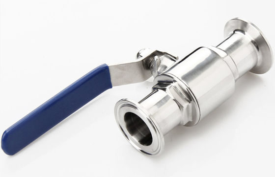 Un bon prix. S/S 304 /316 Valve à bille à tri-clampe manuelle, Valve à bille à bille SS304 à deux voies en acier inoxydable en ligne