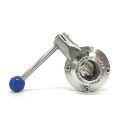 Un bon prix. Valves en acier inoxydable de qualité alimentaire de 1,5 pouce à tri-clampe Valve papillon Ss304 en ligne