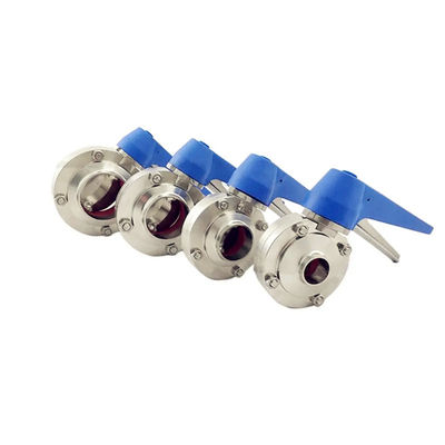 Un bon prix. Valve papillon en acier inoxydable à plusieurs positions, valve papillon manuelle de qualité alimentaire en ligne