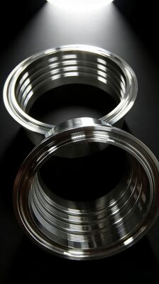 Stainless Steel Hygienic Threaded Union Connector with Food-Grade 304/316L Material, Ra ≤ 0.8μm Surface Finish, and DIN 11851 Compliance